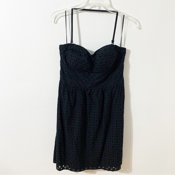 American Eagle Outfitter Embroidered Eyelet Sleeveless Dress Sweetheart Neckline - Picture 1 of 13